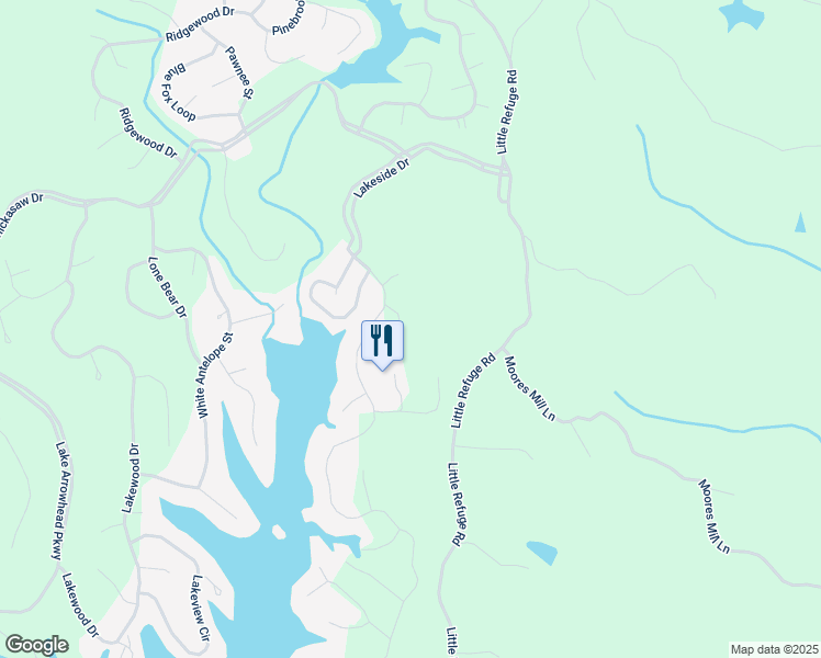 map of restaurants, bars, coffee shops, grocery stores, and more near 117 Franklin Elm Court in Waleska