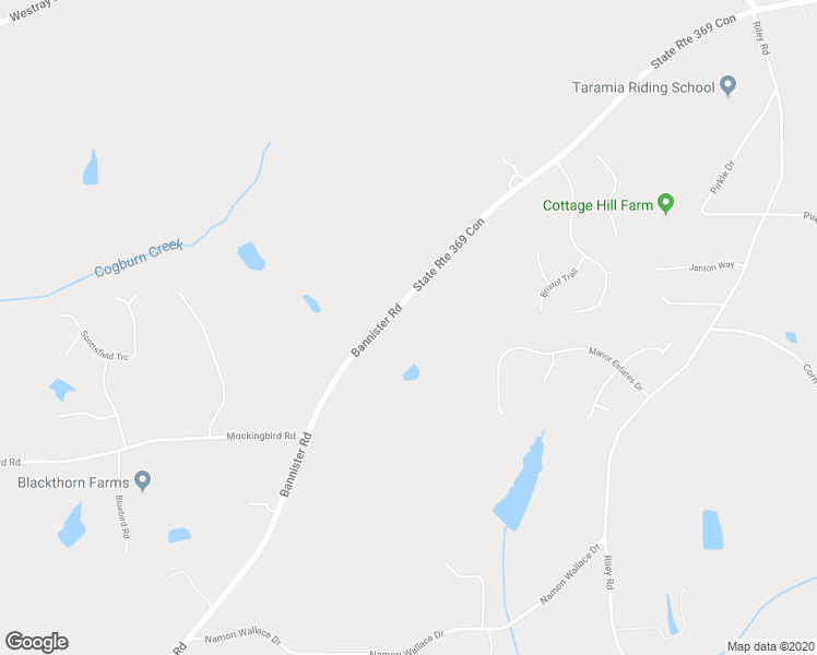 map of restaurants, bars, coffee shops, grocery stores, and more near 6590 Bannister Road in Cumming