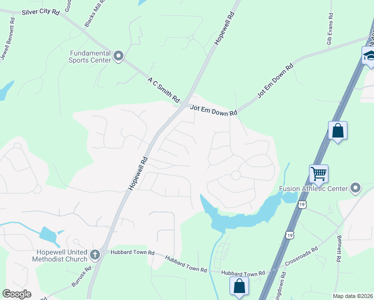 map of restaurants, bars, coffee shops, grocery stores, and more near 4392 Silent Path in Cumming