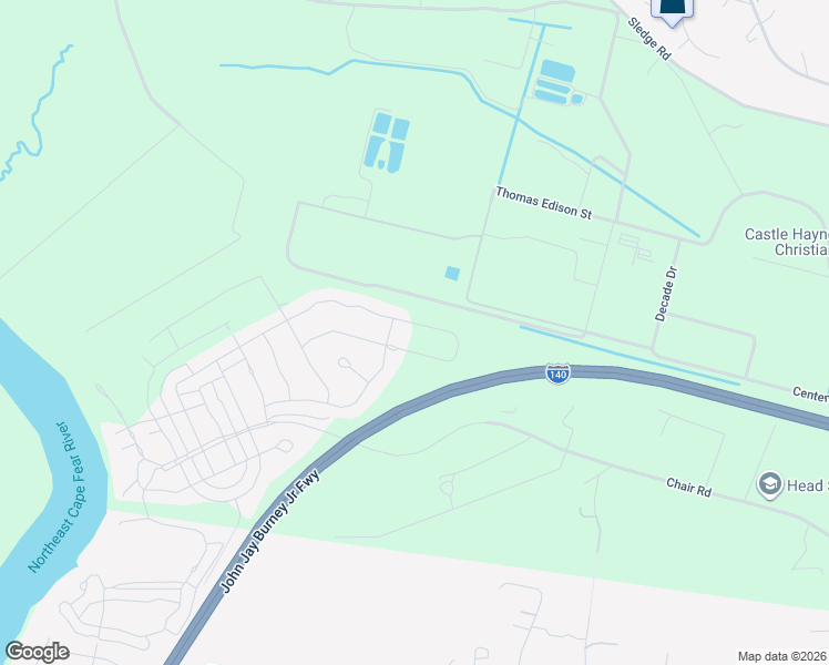 map of restaurants, bars, coffee shops, grocery stores, and more near Jenoa Drive in Castle Hayne