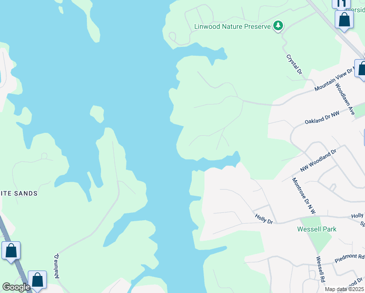 map of restaurants, bars, coffee shops, grocery stores, and more near 805 Honeysuckle Road in Gainesville