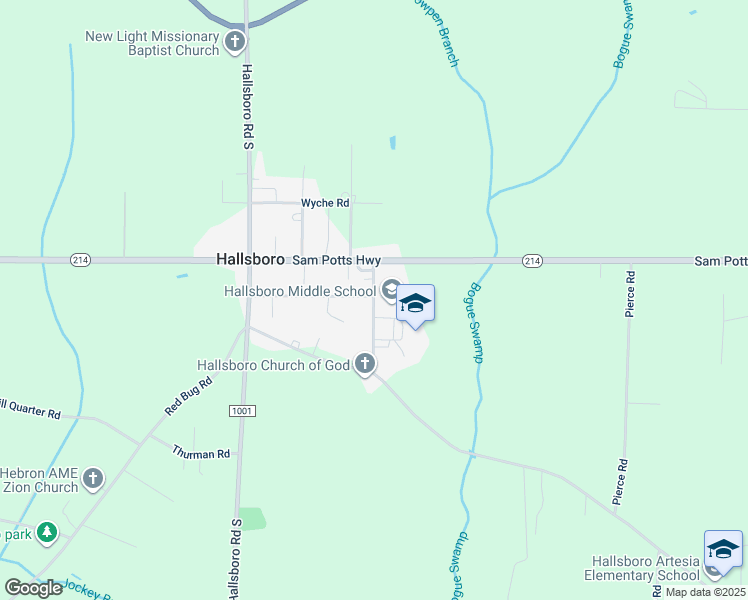 map of restaurants, bars, coffee shops, grocery stores, and more near 97 School Road in Hallsboro