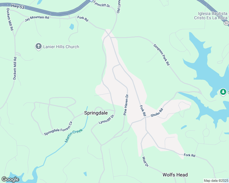 map of restaurants, bars, coffee shops, grocery stores, and more near 3001 Lynncliff Drive in Gainesville