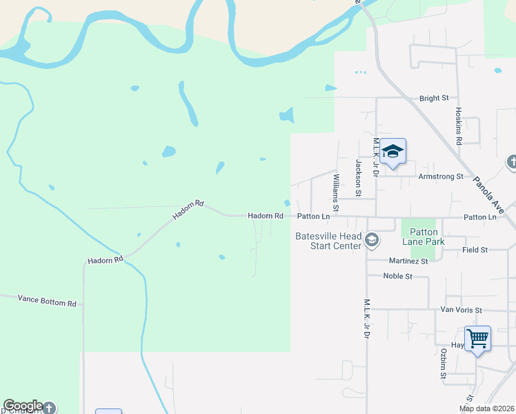map of restaurants, bars, coffee shops, grocery stores, and more near 1475 Hadorn Road in Batesville