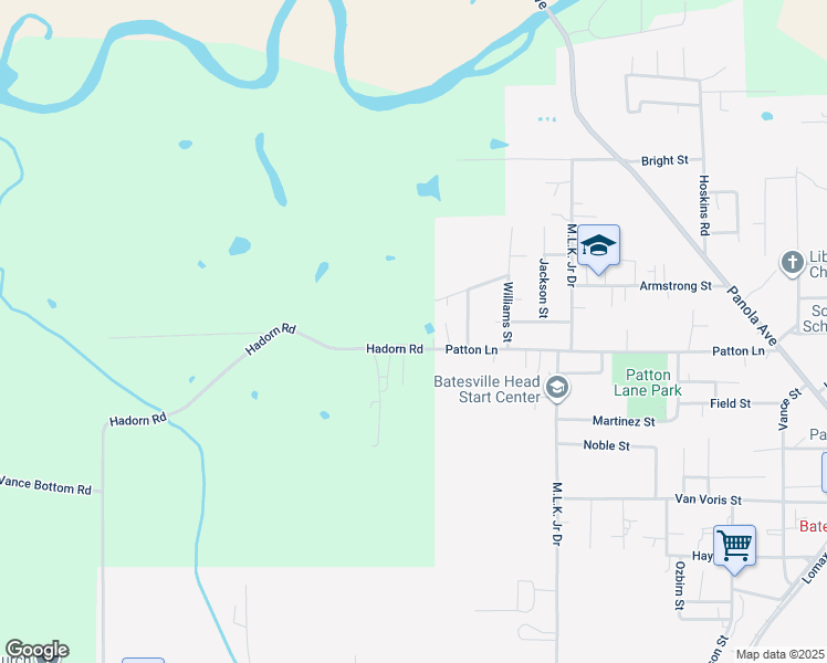 map of restaurants, bars, coffee shops, grocery stores, and more near 1475 Hadorn Road in Batesville