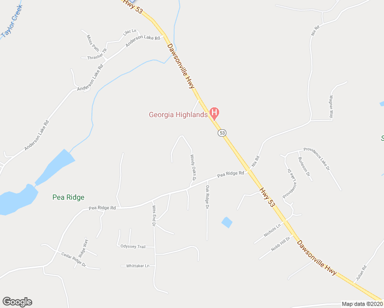 map of restaurants, bars, coffee shops, grocery stores, and more near 7356 Windy Oaks Drive in Gainesville