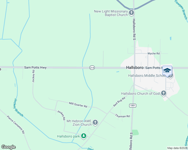 map of restaurants, bars, coffee shops, grocery stores, and more near 3818 Sam Potts Highway in Hallsboro