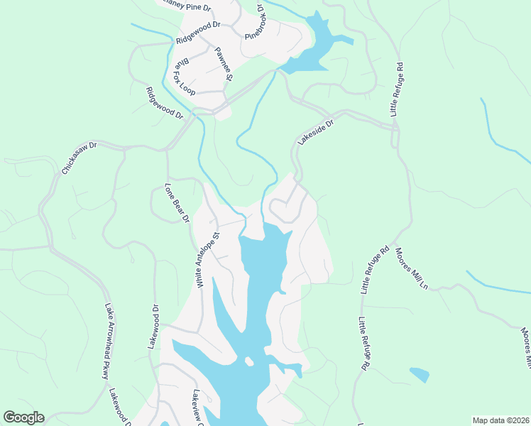 map of restaurants, bars, coffee shops, grocery stores, and more near 222 Lakeside Drive in Waleska