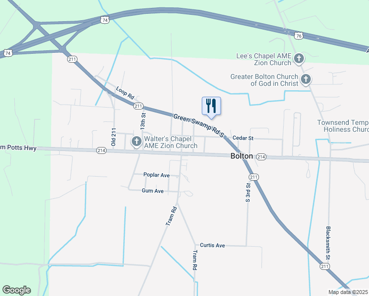 map of restaurants, bars, coffee shops, grocery stores, and more near 139 9th Street in Bolton