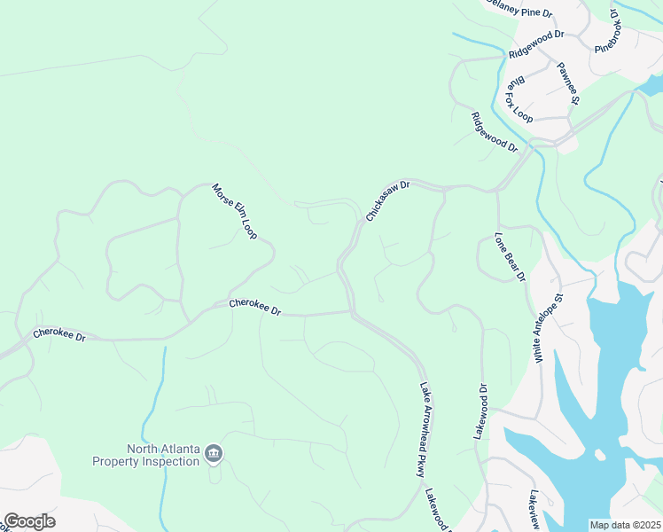 map of restaurants, bars, coffee shops, grocery stores, and more near 102 Jack Pine Court in Waleska