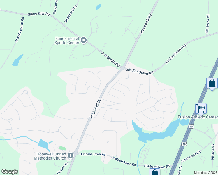 map of restaurants, bars, coffee shops, grocery stores, and more near 4250 Balsam Bark Drive in Cumming