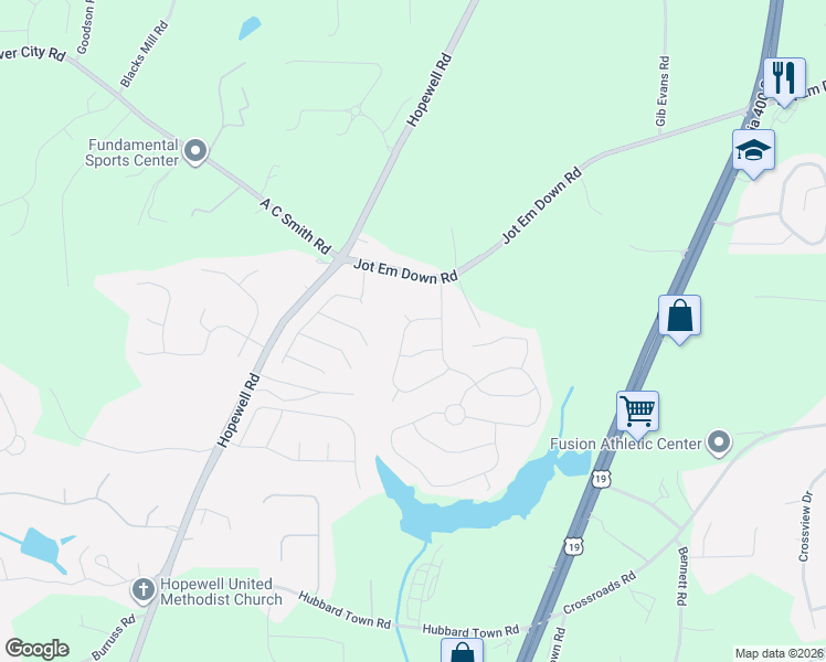 map of restaurants, bars, coffee shops, grocery stores, and more near 4405 Sundance Circle in Cumming