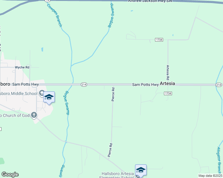 map of restaurants, bars, coffee shops, grocery stores, and more near 34 Pierce Road in Hallsboro