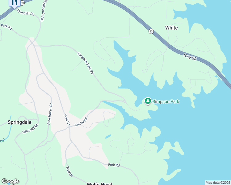 map of restaurants, bars, coffee shops, grocery stores, and more near 3118 Simpson Park Road in Gainesville