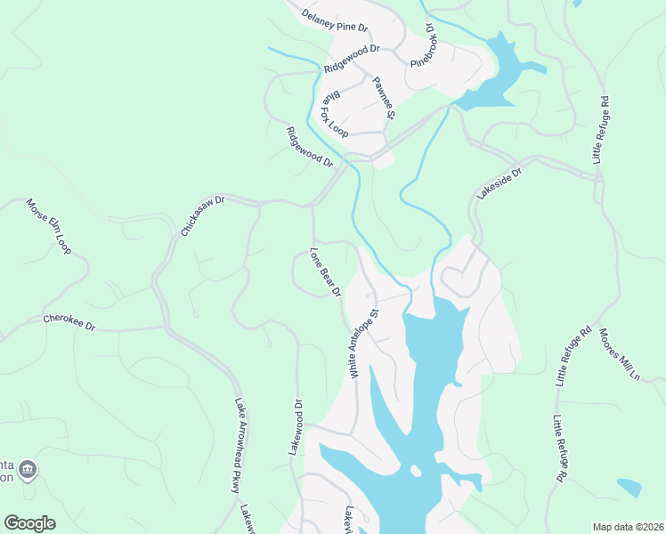 map of restaurants, bars, coffee shops, grocery stores, and more near 139 Lone Bear Drive in Waleska