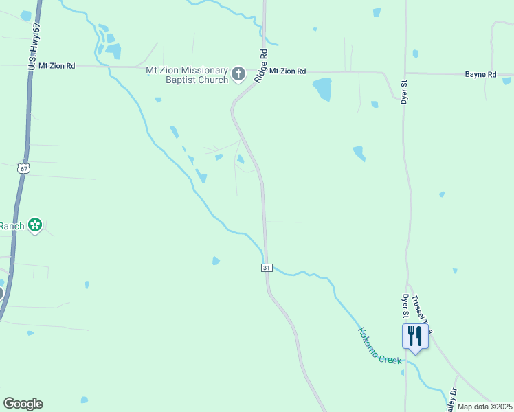 map of restaurants, bars, coffee shops, grocery stores, and more near 9157 Ridge Road in Malvern