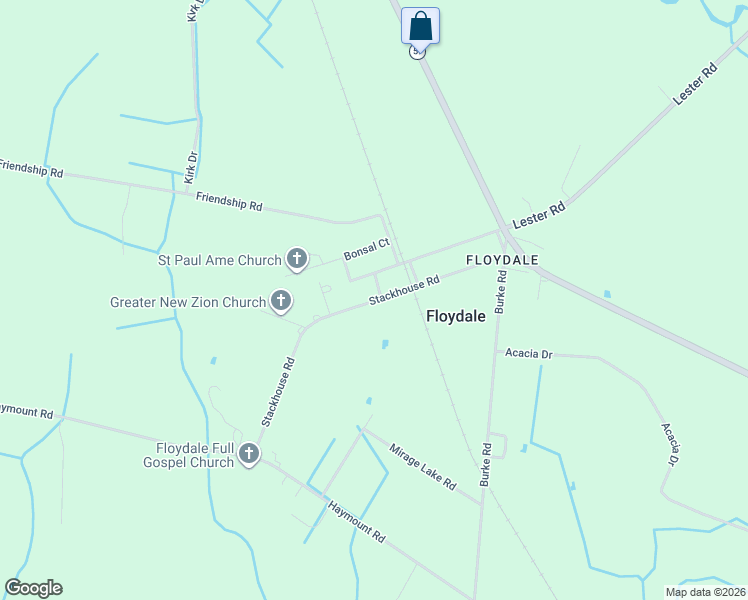 map of restaurants, bars, coffee shops, grocery stores, and more near 2608 Lester Road in Dillon