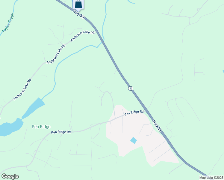 map of restaurants, bars, coffee shops, grocery stores, and more near 7380 Pea Ridge Place in Gainesville