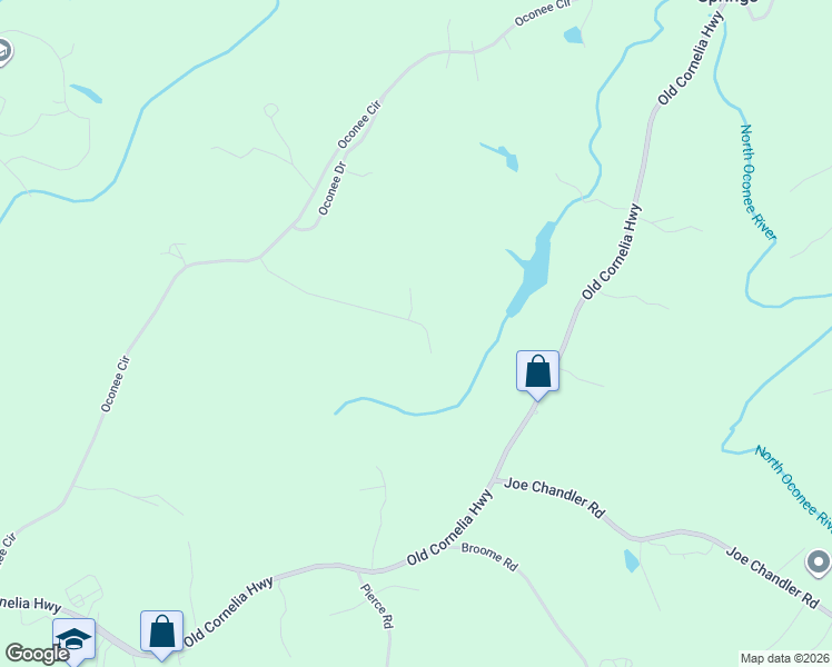 map of restaurants, bars, coffee shops, grocery stores, and more near 2821 Sawyer Mill Drive in Gainesville
