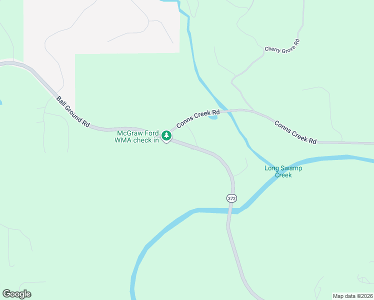 map of restaurants, bars, coffee shops, grocery stores, and more near 1705 Ball Ground Road in Ball Ground