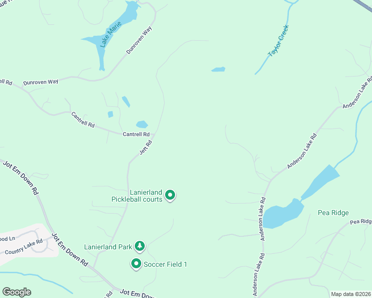 map of restaurants, bars, coffee shops, grocery stores, and more near 6380 Jett Road in Dawsonville
