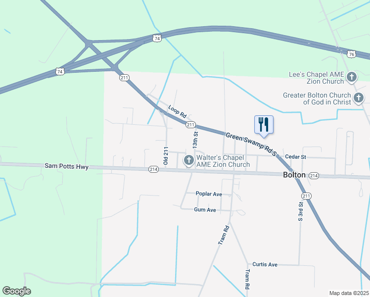 map of restaurants, bars, coffee shops, grocery stores, and more near 90 14th Street in Bolton
