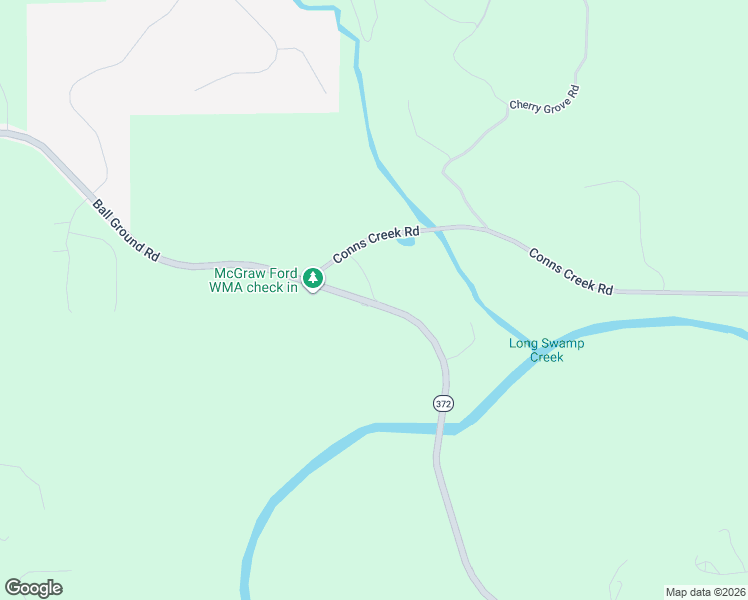 map of restaurants, bars, coffee shops, grocery stores, and more near 1705 Ball Ground Road in Ball Ground