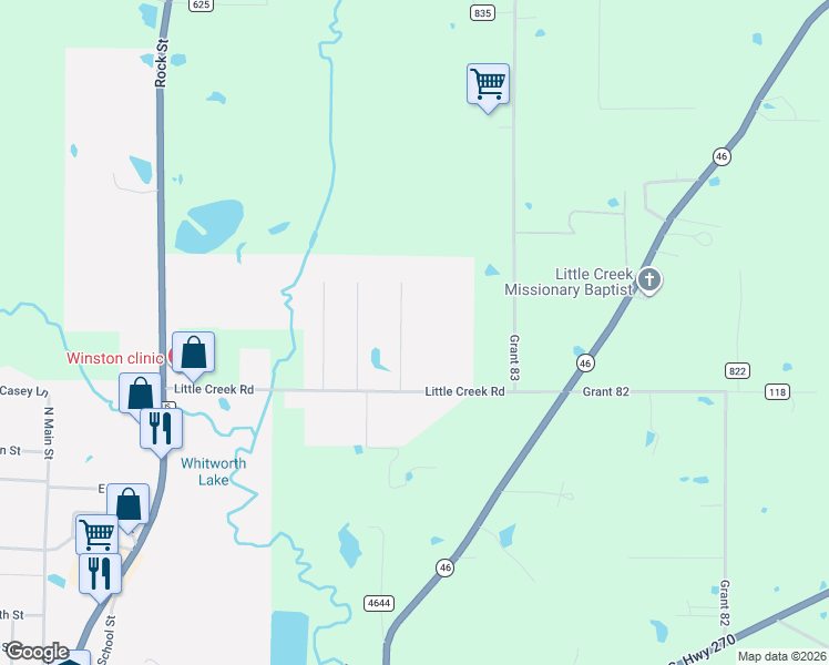 map of restaurants, bars, coffee shops, grocery stores, and more near 24 Winston Drive in Sheridan
