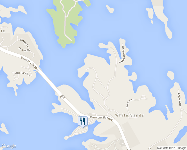 map of restaurants, bars, coffee shops, grocery stores, and more near 2279 Boy Scout Camp Road in Gainesville