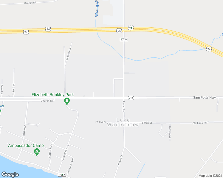map of restaurants, bars, coffee shops, grocery stores, and more near 108 Wananish Avenue in Lake Waccamaw