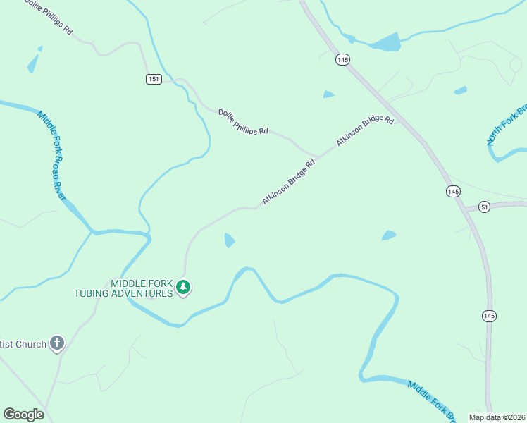 map of restaurants, bars, coffee shops, grocery stores, and more near 1224 Atkinson Bridge Road in Carnesville