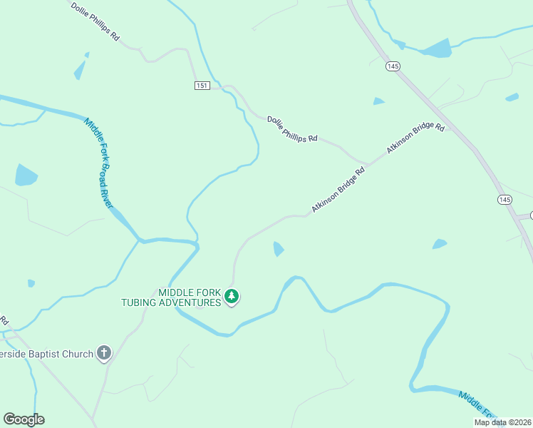 map of restaurants, bars, coffee shops, grocery stores, and more near 1087 Atkinson Bridge Road in Carnesville