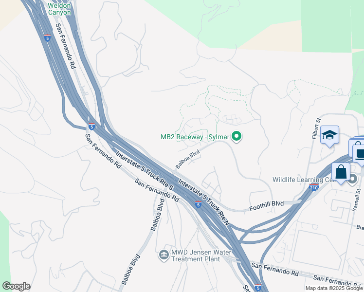 map of restaurants, bars, coffee shops, grocery stores, and more near 16707 Nicklaus Drive in Los Angeles