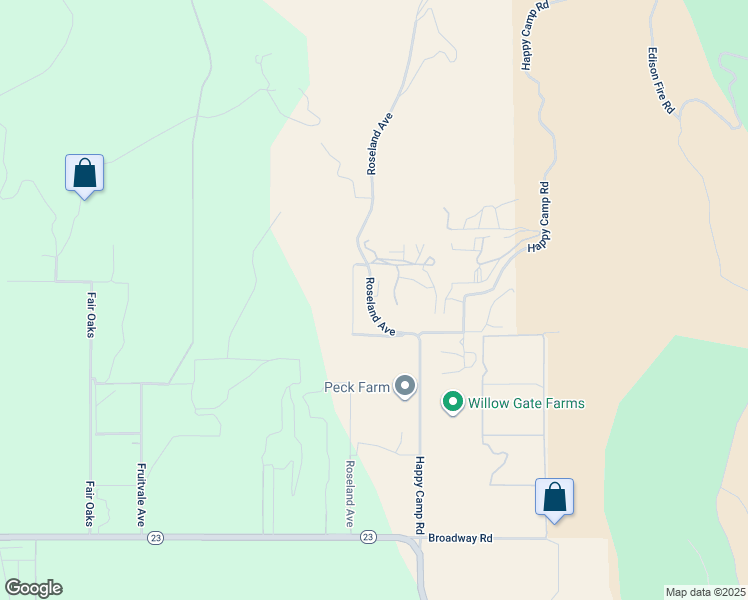 map of restaurants, bars, coffee shops, grocery stores, and more near 8451 Roseland Avenue in Moorpark