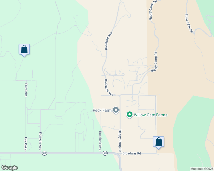 map of restaurants, bars, coffee shops, grocery stores, and more near 8451 Roseland Avenue in Moorpark