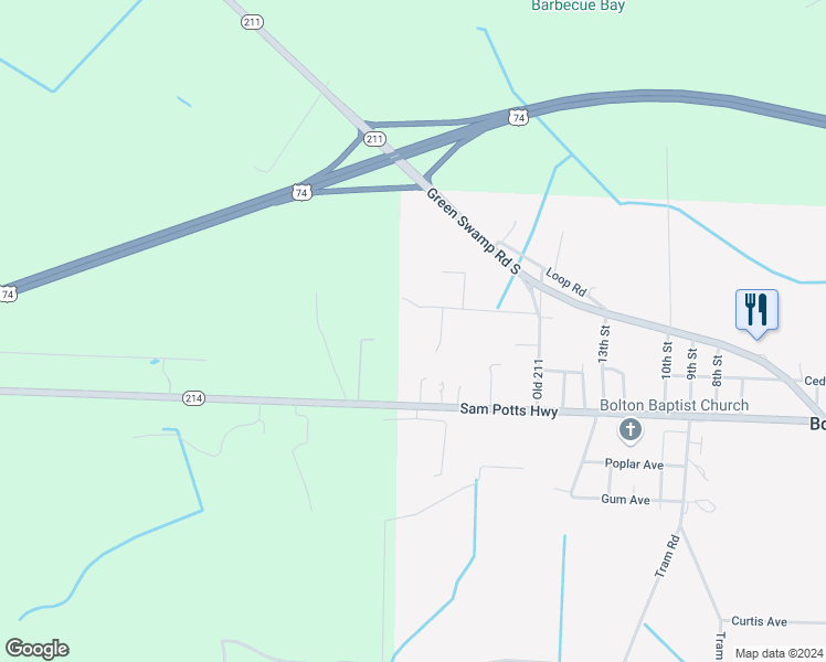 map of restaurants, bars, coffee shops, grocery stores, and more near 24 McDuffie Road in Bolton