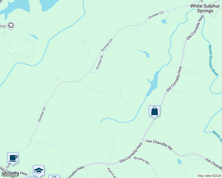 map of restaurants, bars, coffee shops, grocery stores, and more near 2777 Sawyer Mill Drive in Gainesville