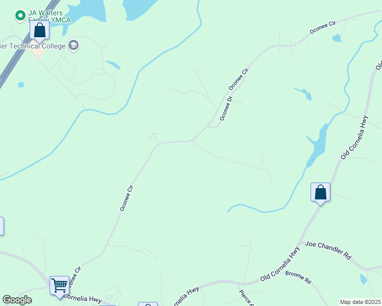 map of restaurants, bars, coffee shops, grocery stores, and more near 2712 Sawyer Mill Drive in Gainesville