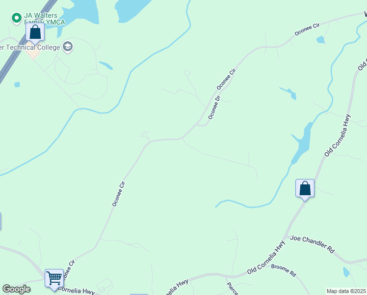 map of restaurants, bars, coffee shops, grocery stores, and more near 2712 Sawyer Mill Drive in Gainesville
