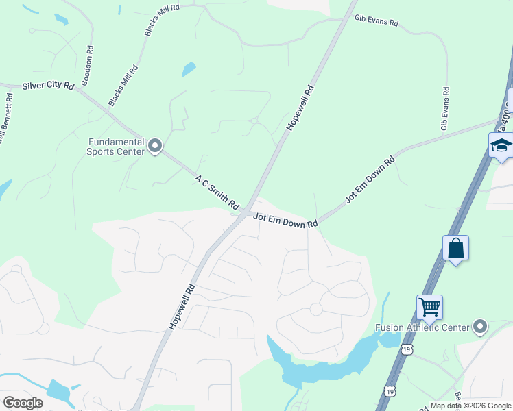 map of restaurants, bars, coffee shops, grocery stores, and more near 4015 Jot Em Down Road in Cumming