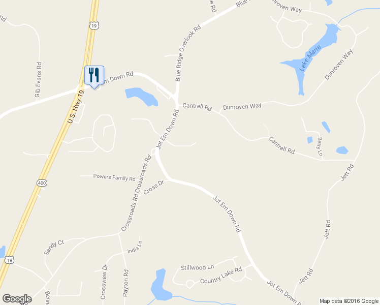 map of restaurants, bars, coffee shops, grocery stores, and more near 5270 Kendalls Way in Cumming