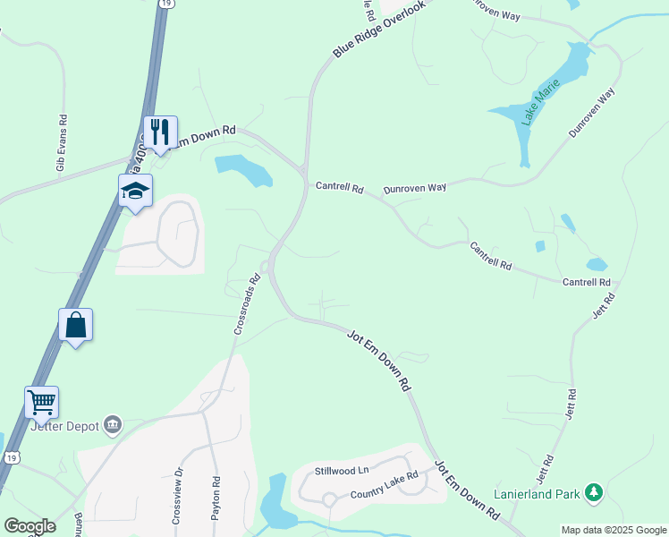 map of restaurants, bars, coffee shops, grocery stores, and more near 5280 Kendalls Way in Cumming