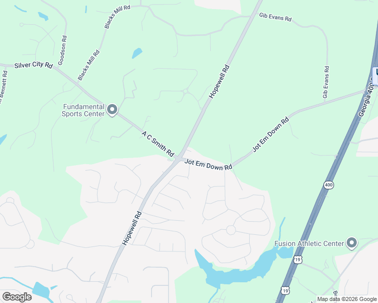 map of restaurants, bars, coffee shops, grocery stores, and more near 4015 Jot Em Down Road in Cumming