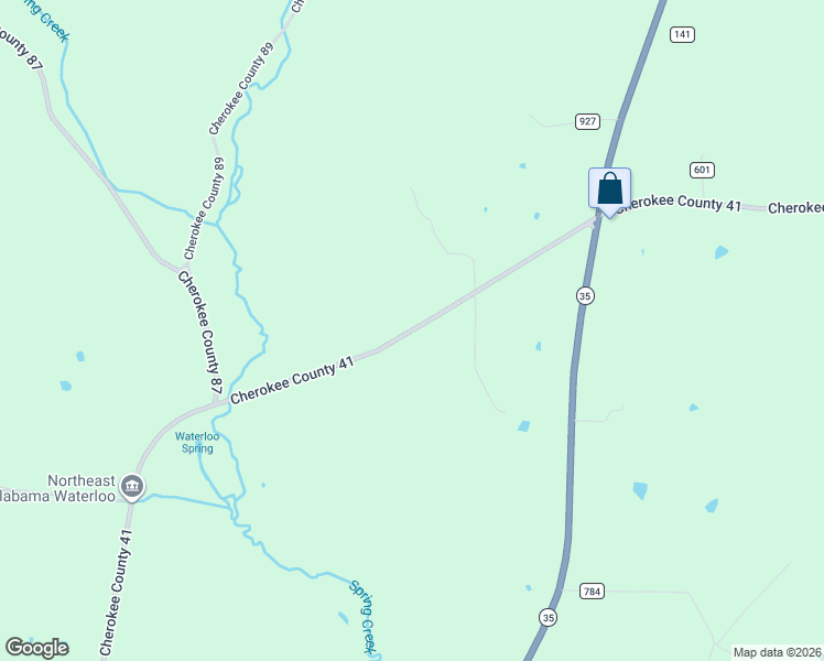 map of restaurants, bars, coffee shops, grocery stores, and more near 4710 Cherokee County 41 in Gaylesville