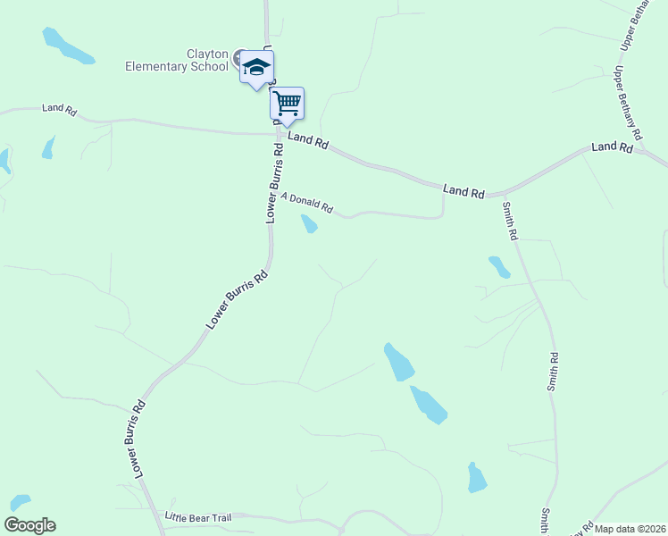 map of restaurants, bars, coffee shops, grocery stores, and more near 301 Clayton Trail in Canton
