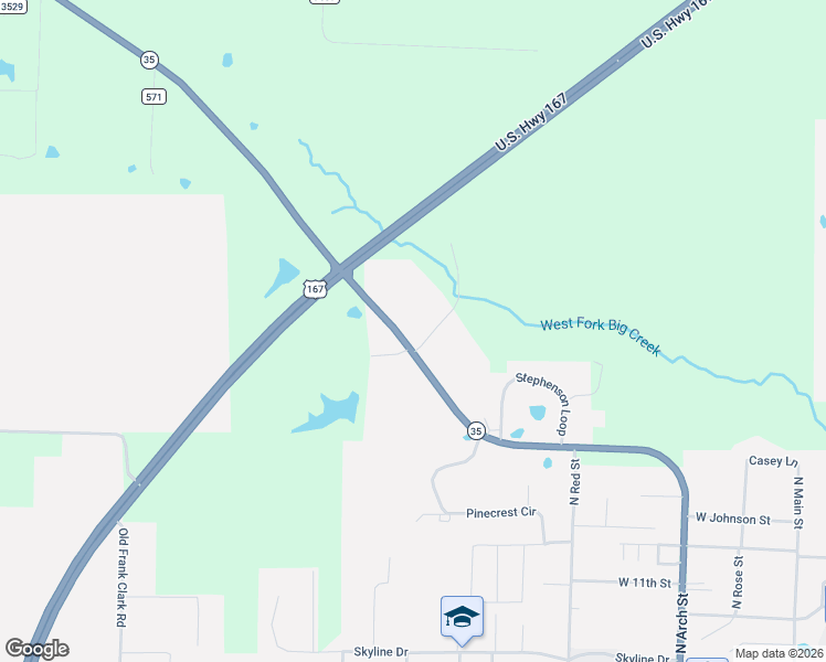 map of restaurants, bars, coffee shops, grocery stores, and more near 2410 North Arch Street in Sheridan