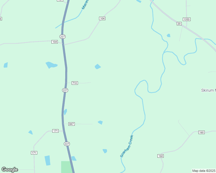 map of restaurants, bars, coffee shops, grocery stores, and more near 11134 Alabama 227 in Crossville