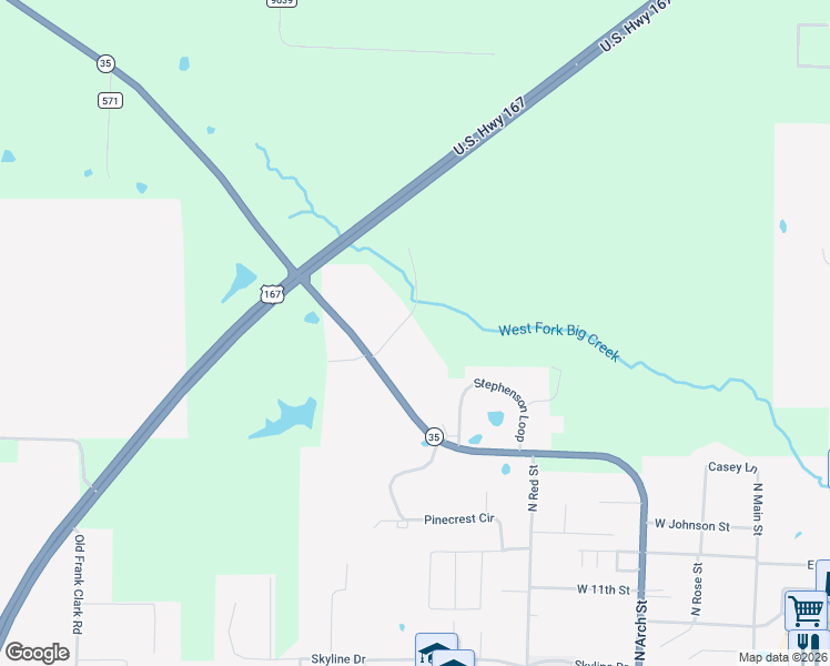map of restaurants, bars, coffee shops, grocery stores, and more near 2410 North Arch Street in Sheridan
