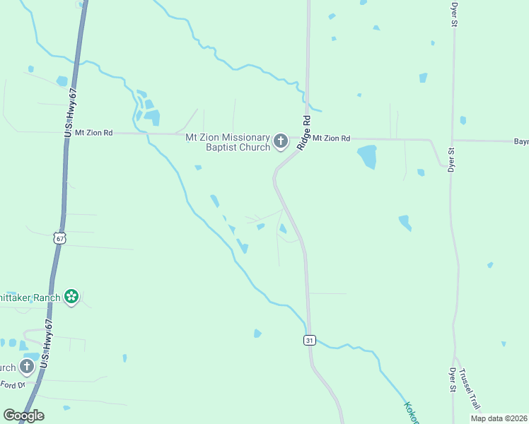 map of restaurants, bars, coffee shops, grocery stores, and more near 9532 County Road 31 in Malvern