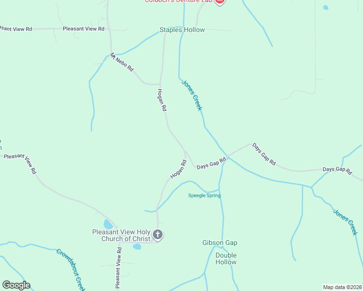 map of restaurants, bars, coffee shops, grocery stores, and more near County Road 19A in Morgan County
